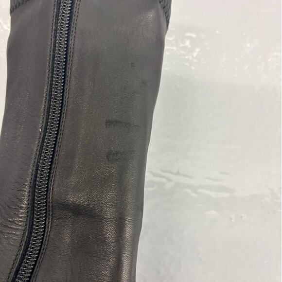 Givenchy Botte 12.5 Show Black Leather Sock Bootie 36 Wood Heel - Picture 7 of 16